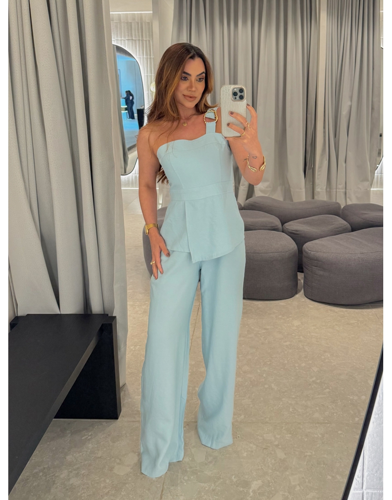 Macacão Fivela Cibele Azul