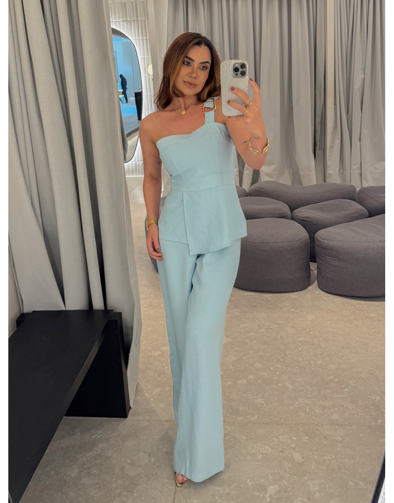 Macacão Fivela Cibele Azul