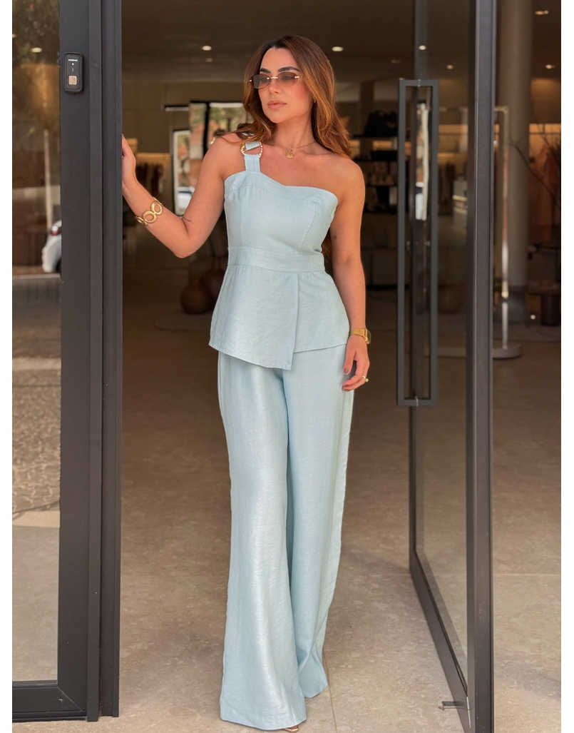 Macacão Fivela Cibele Azul