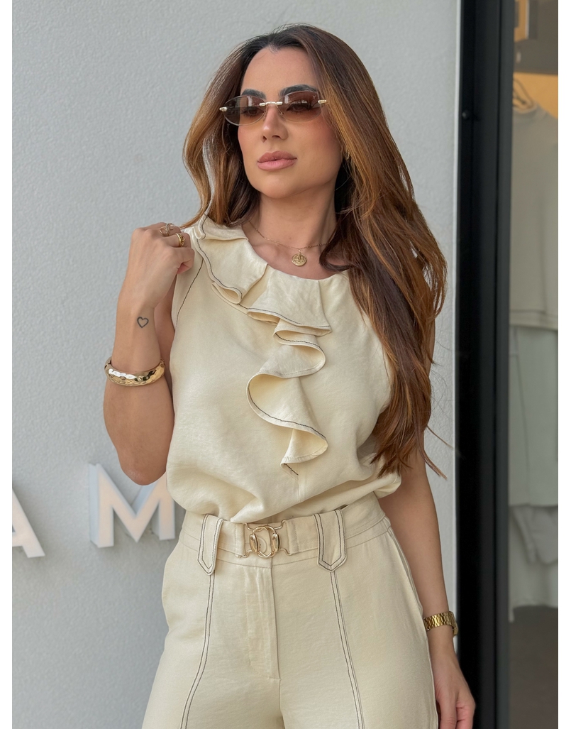 Conjunto Calça Tati Areia 