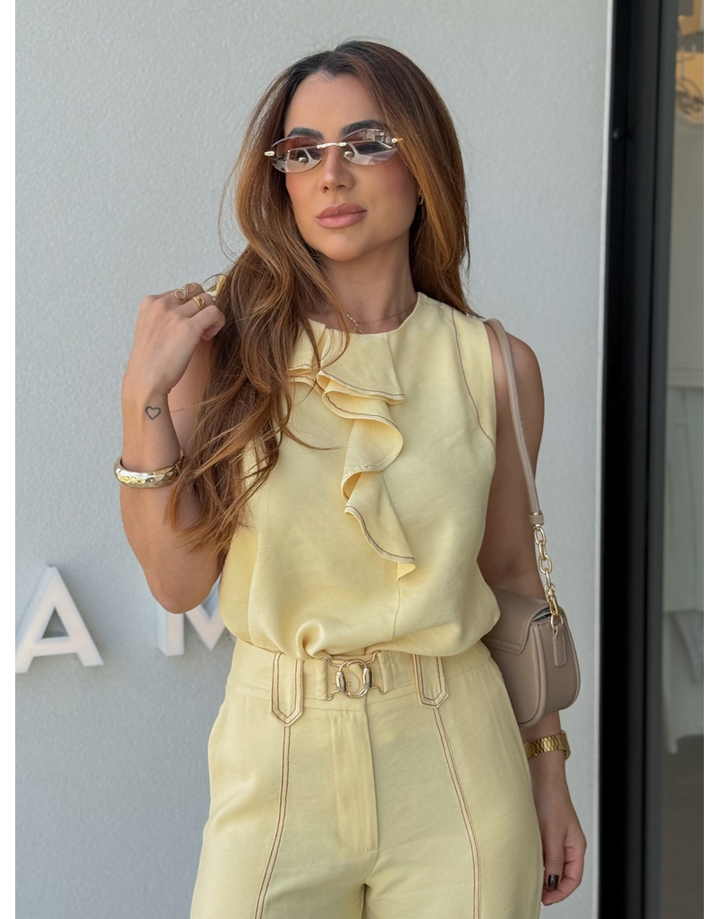 Conjunto Calça Tati Manteiga