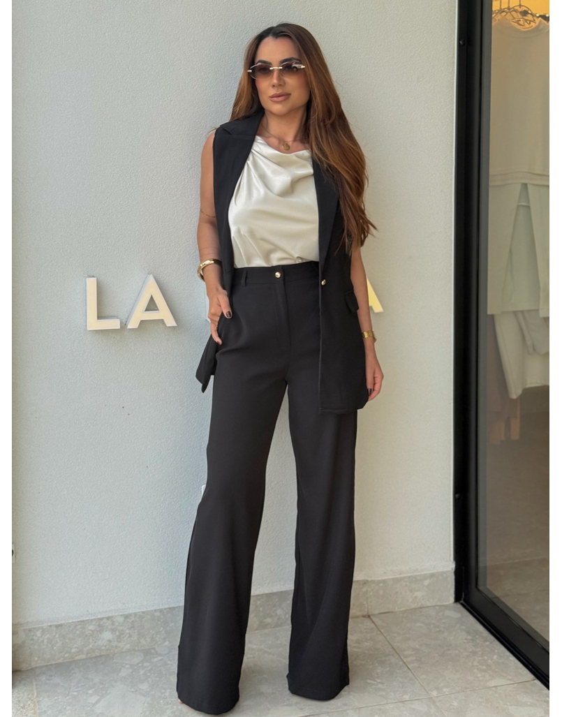 Blusa Cetim Fabricia Creme 