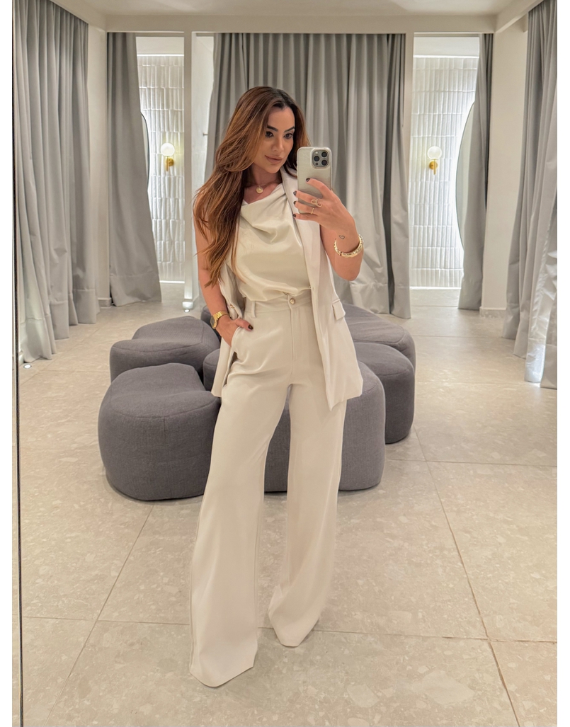 Conjunto Colete Eloise Areia