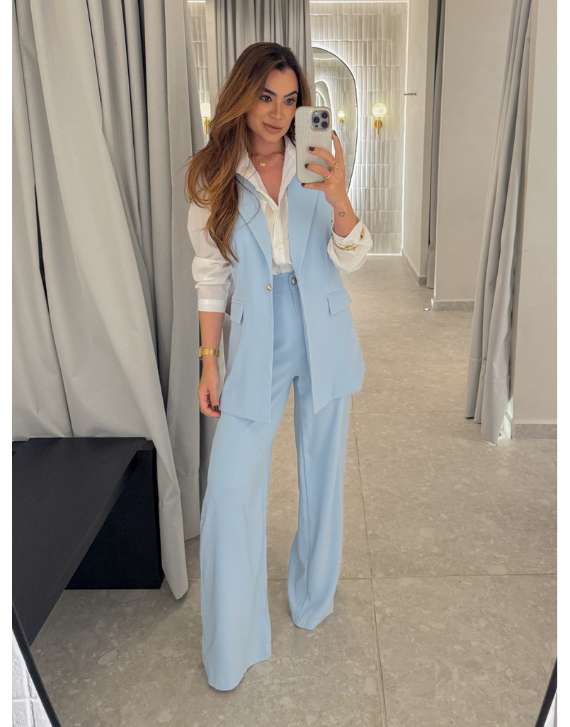 Conjunto Colete Eloise Azul