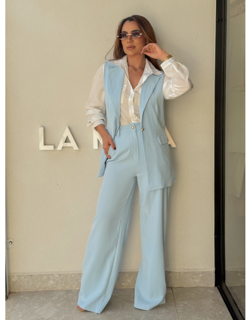 Conjunto Colete Eloise Azul