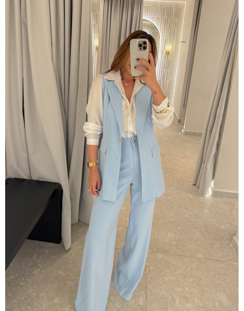 Conjunto Colete Eloise Azul