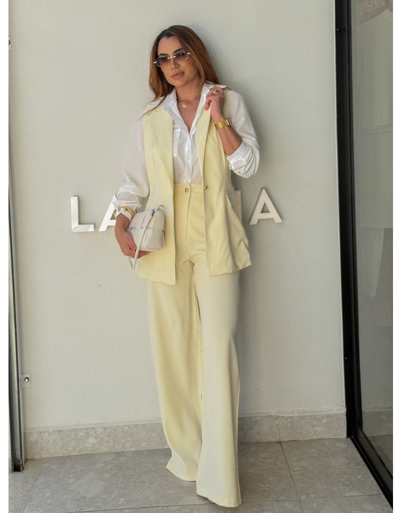 Conjunto Colete Eloise Amarelo