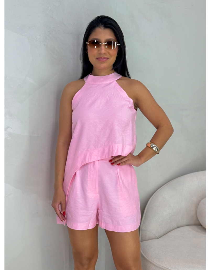 Conjunto Short Betânia Rosa 