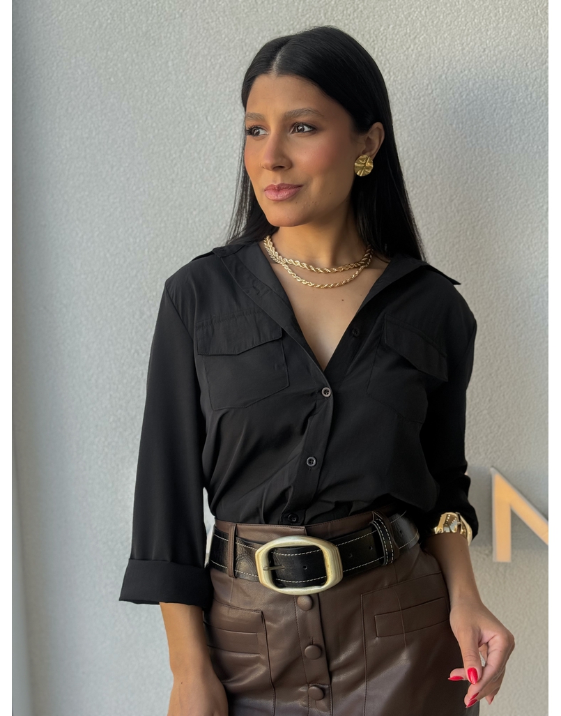 Camisa Amélia Preta