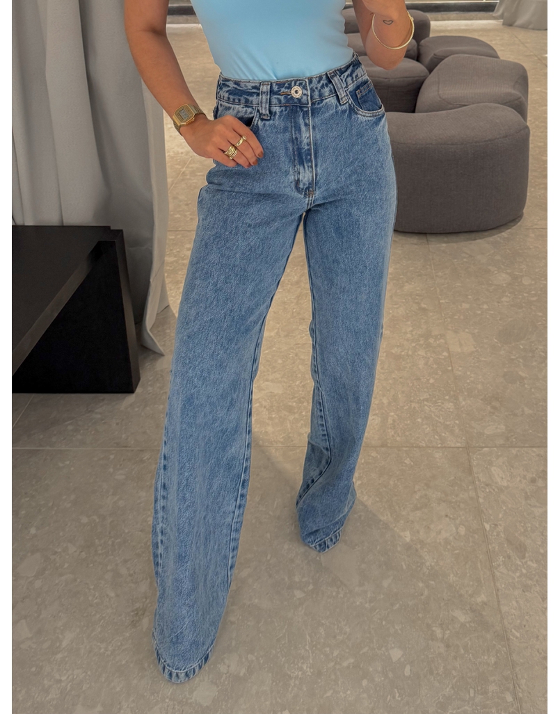 Calça Pantalona Jeans Julia 