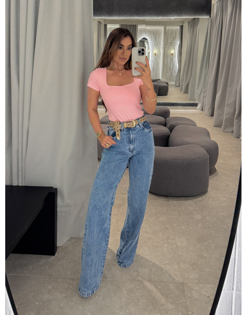 Body Manguinha Lara Rosa