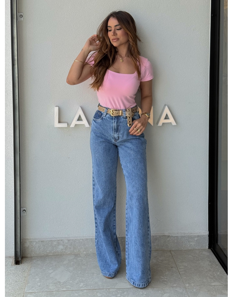 Body Manguinha Lara Rosa