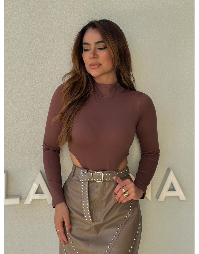 Body Manga Longa Nádia Café 