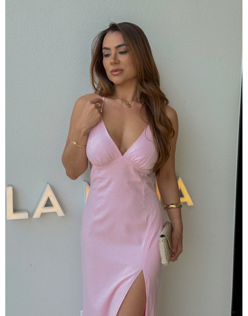 Vestido Midi Manuela Rosa
