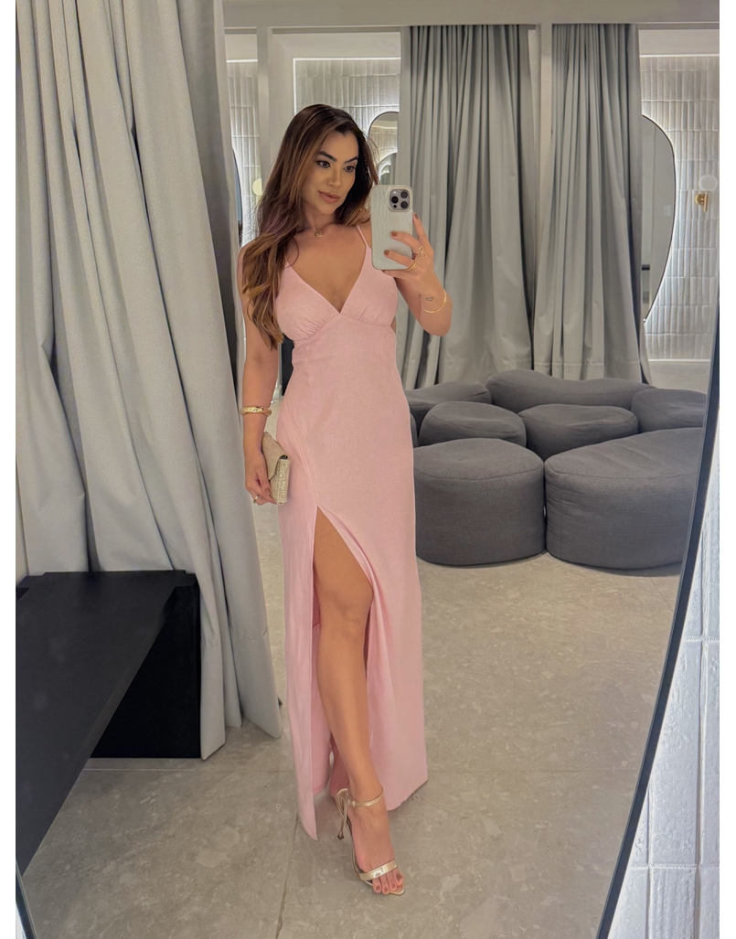 Vestido Midi Manuela Rosa