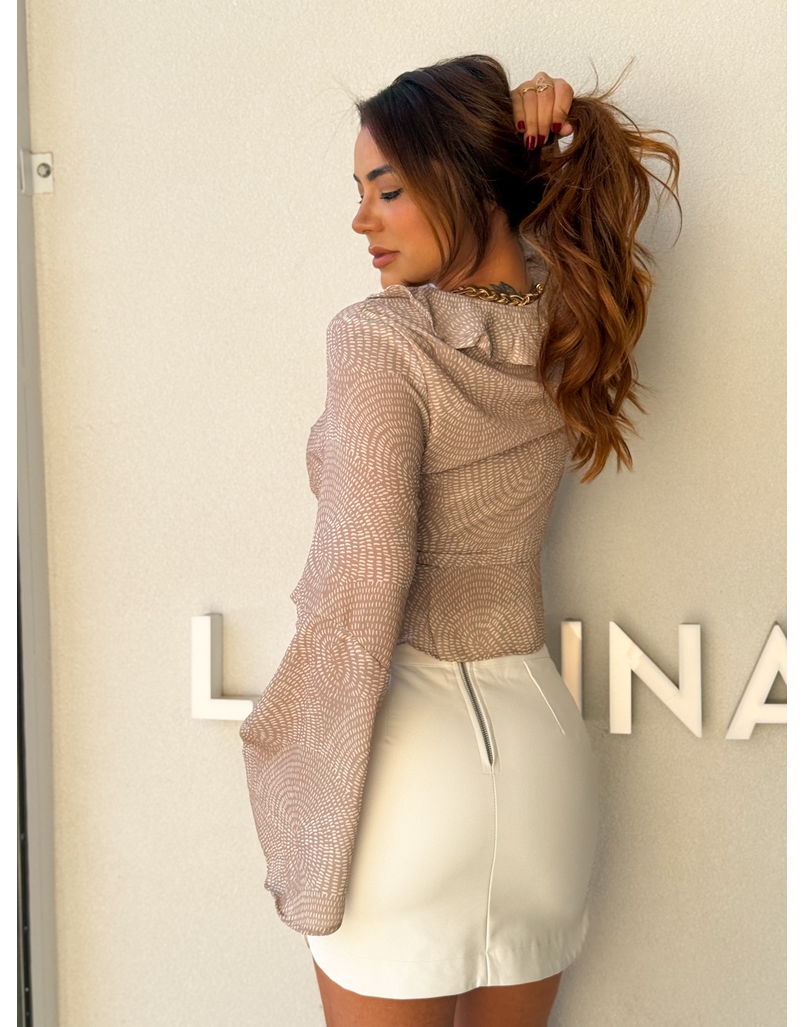 Blusa Estampada Adriele Areia