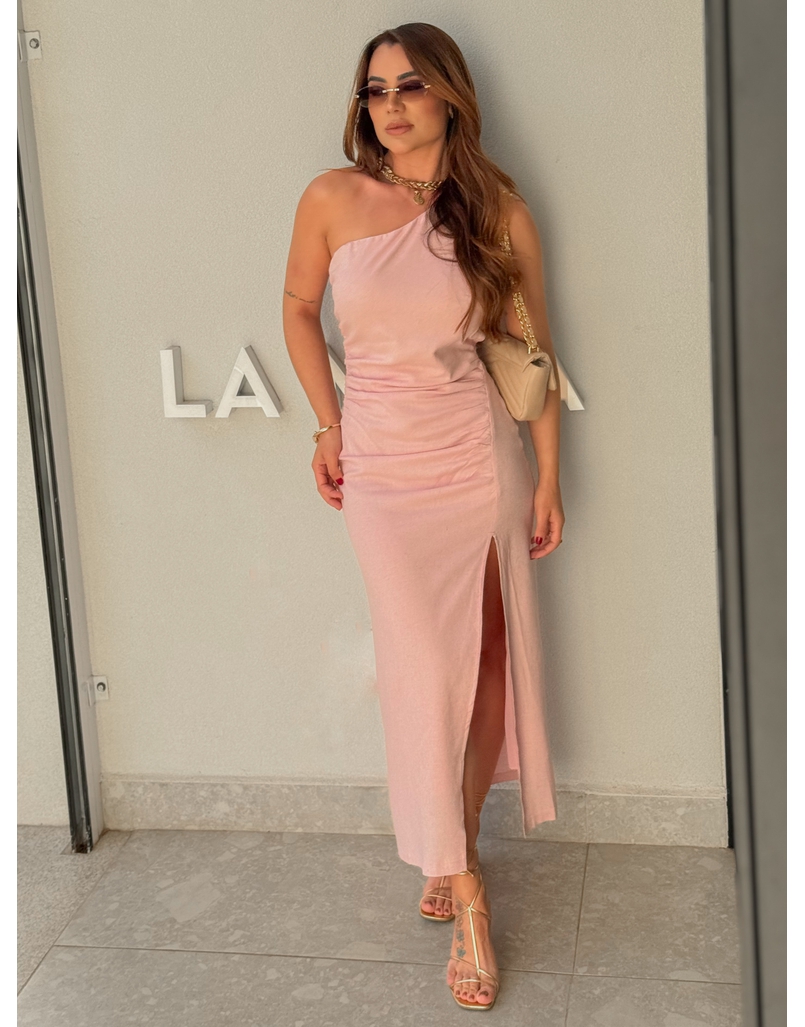 Vestido Midi Selena Rosa