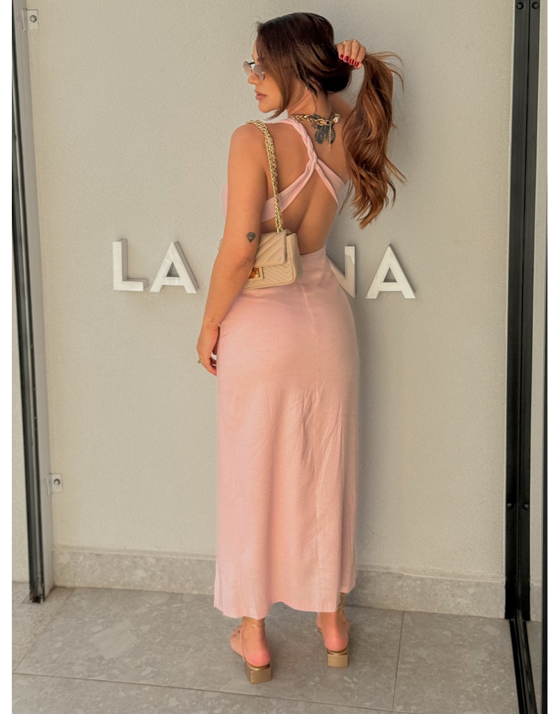 Vestido Midi Selena Rosa