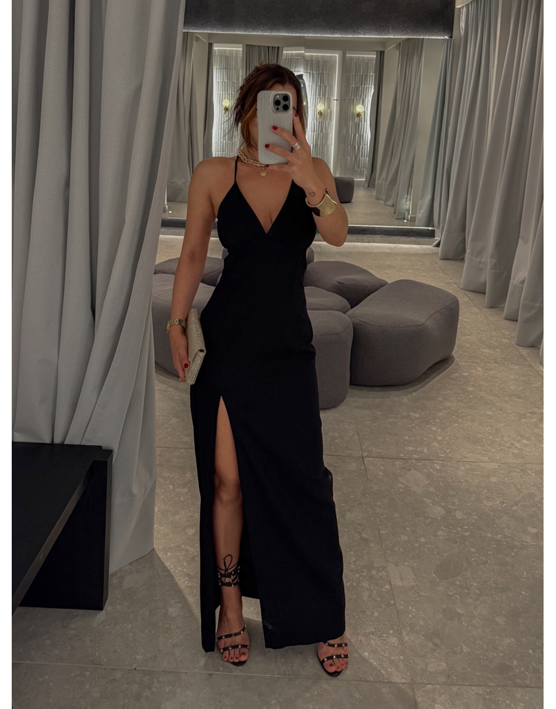 Vestido Midi Manuela Preto