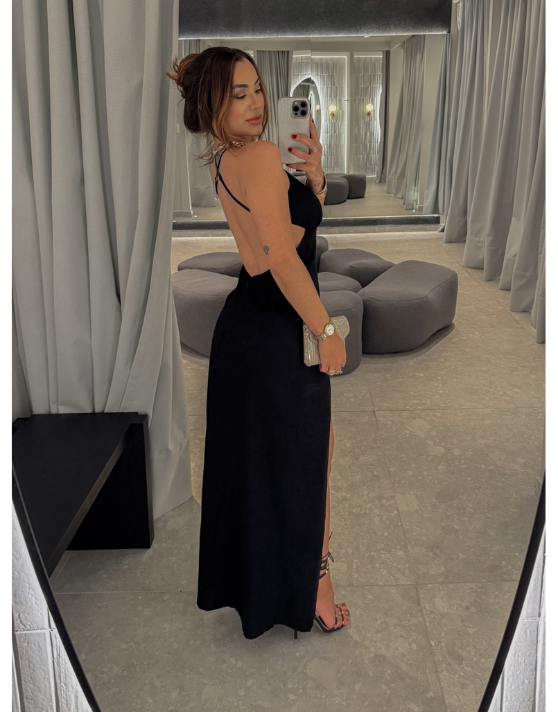 Vestido Midi Manuela Preto