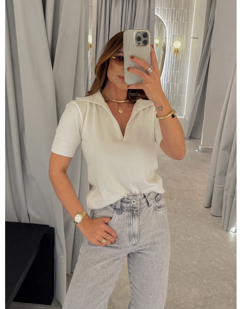 Blusa Gola Polo Eleonora Off