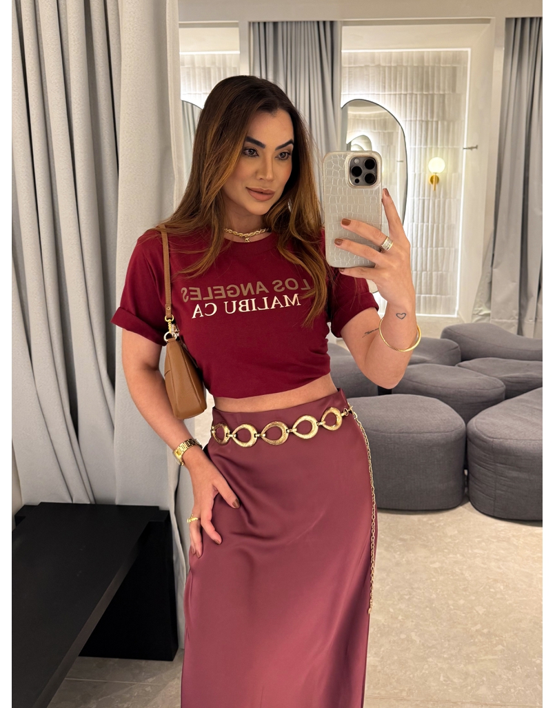 Camiseta Los Angeles Cereja 