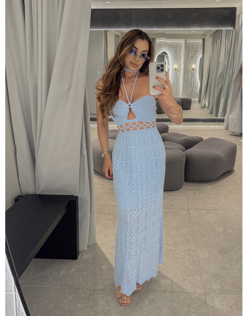 Vestido Tricot Verônica Azul