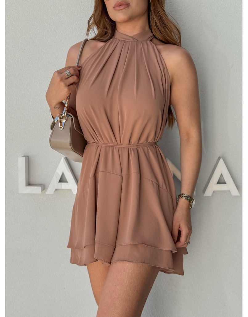 Vestido Frente Única Cecília Mocha Mousse