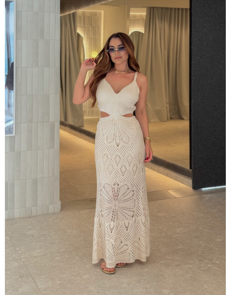 Vestido Tricot Ariela Areia