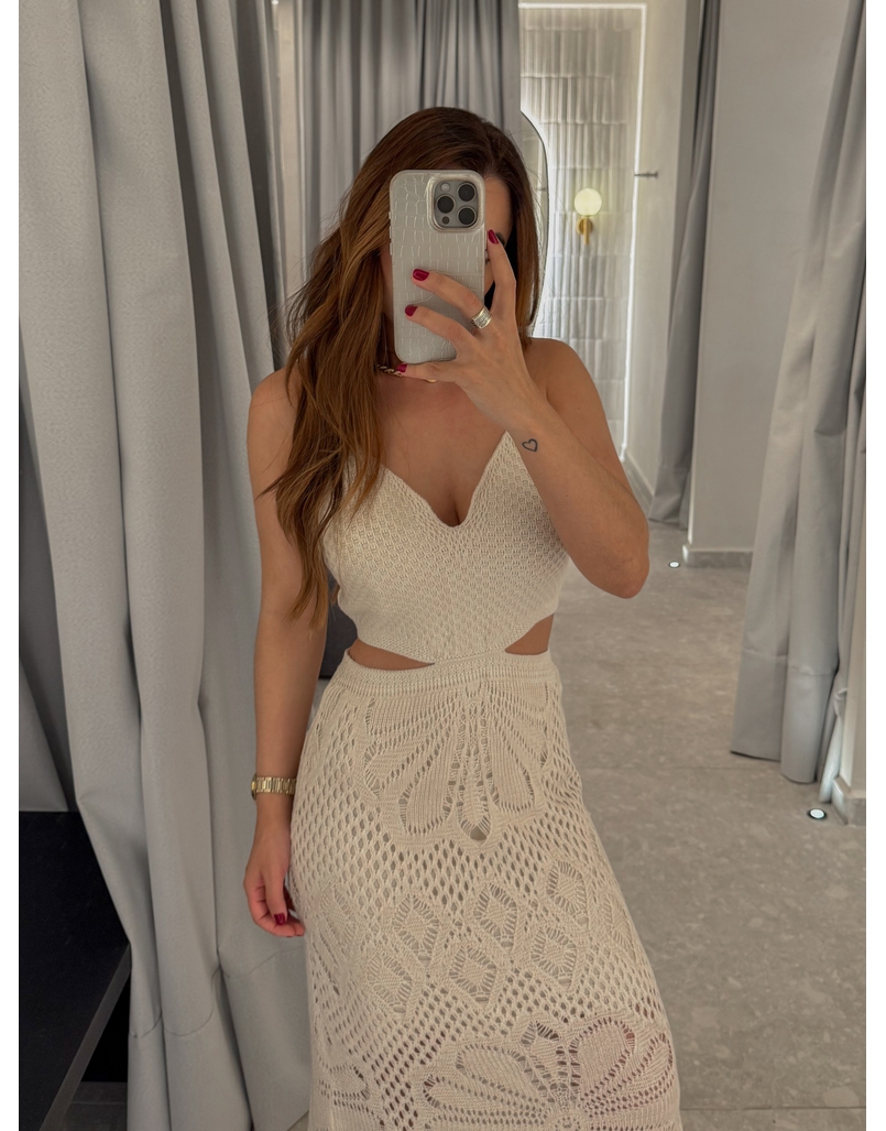 Vestido Tricot Ariela Areia
