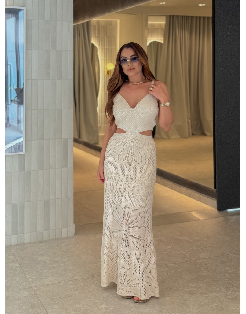 Vestido Tricot Ariela Areia
