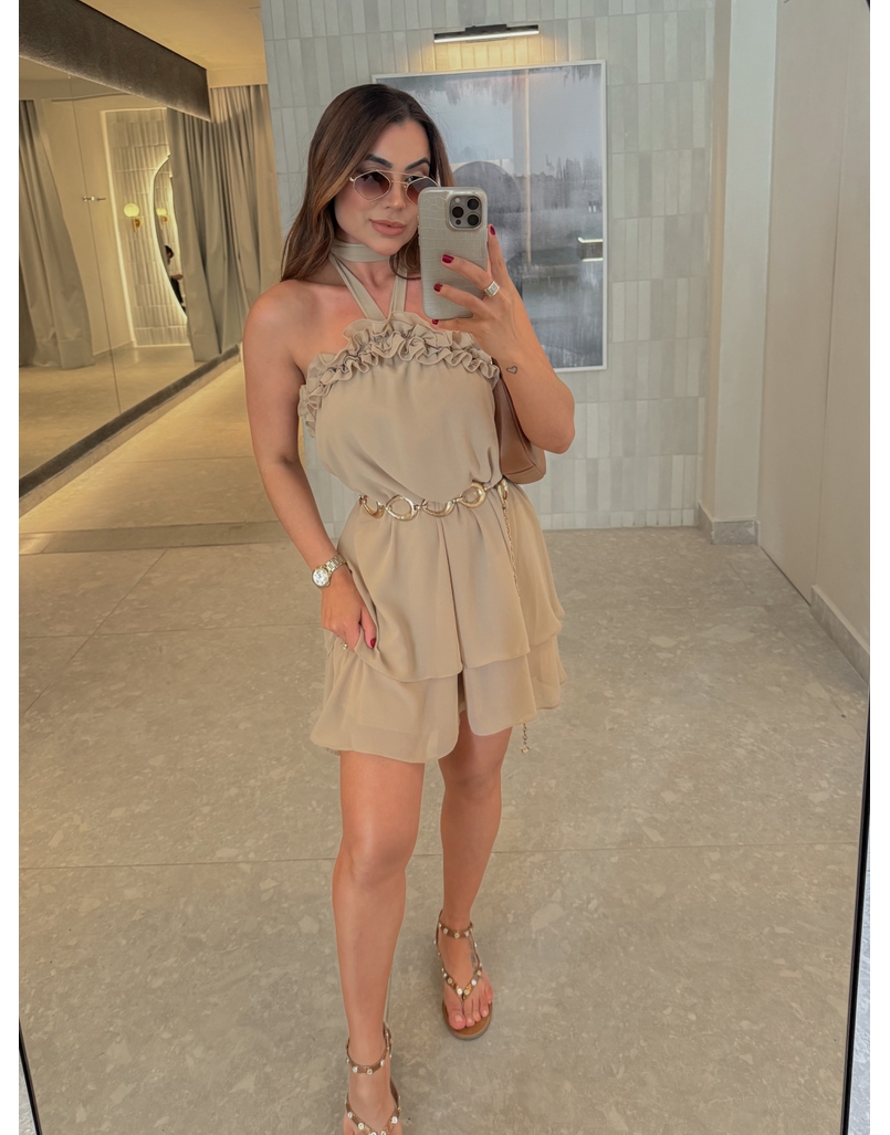 Vestido Liso Eloá Cappuccino 