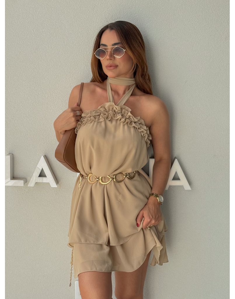 Vestido Liso Eloá Cappuccino 