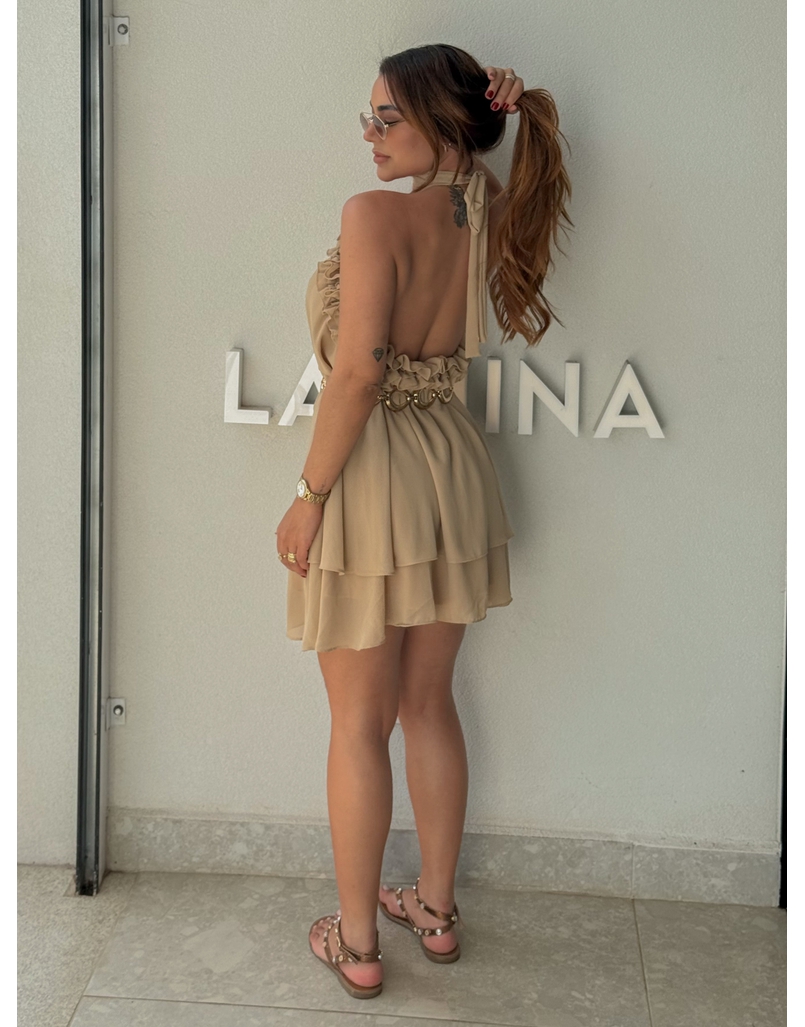 Vestido Liso Eloá Cappuccino 