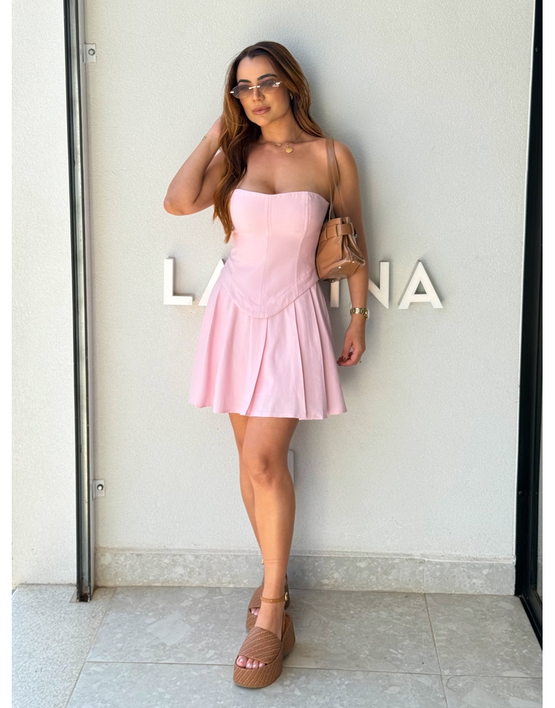 Vestido Tomara que Caia Mali Rosa