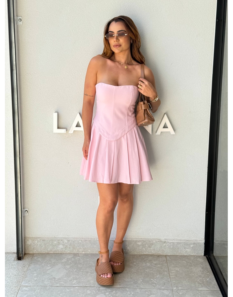 Vestido Tomara que Caia Mali Rosa