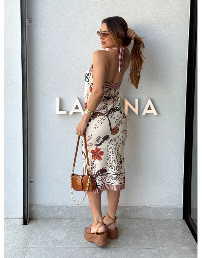 Vestido Estampado Frente Única Ligia