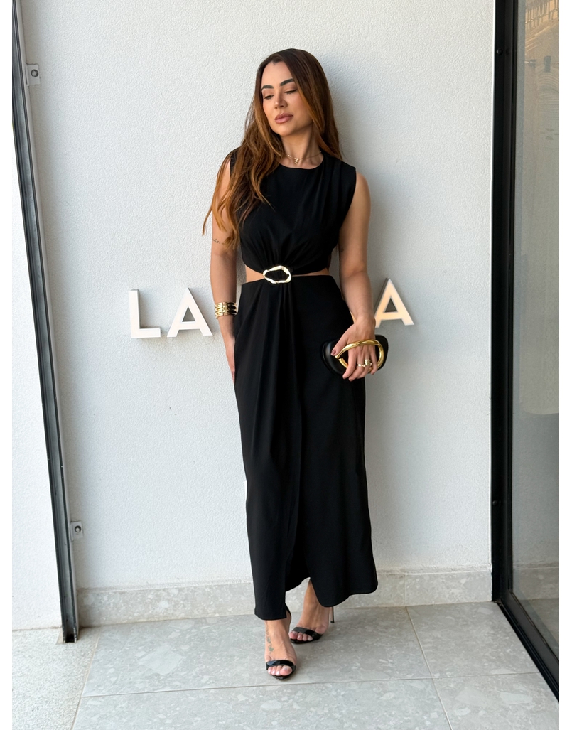Vestido Fivela Elise Preto
