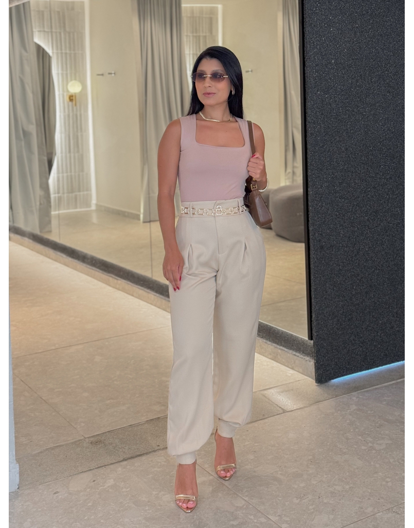 Cinto Metal Quadrado Dourado