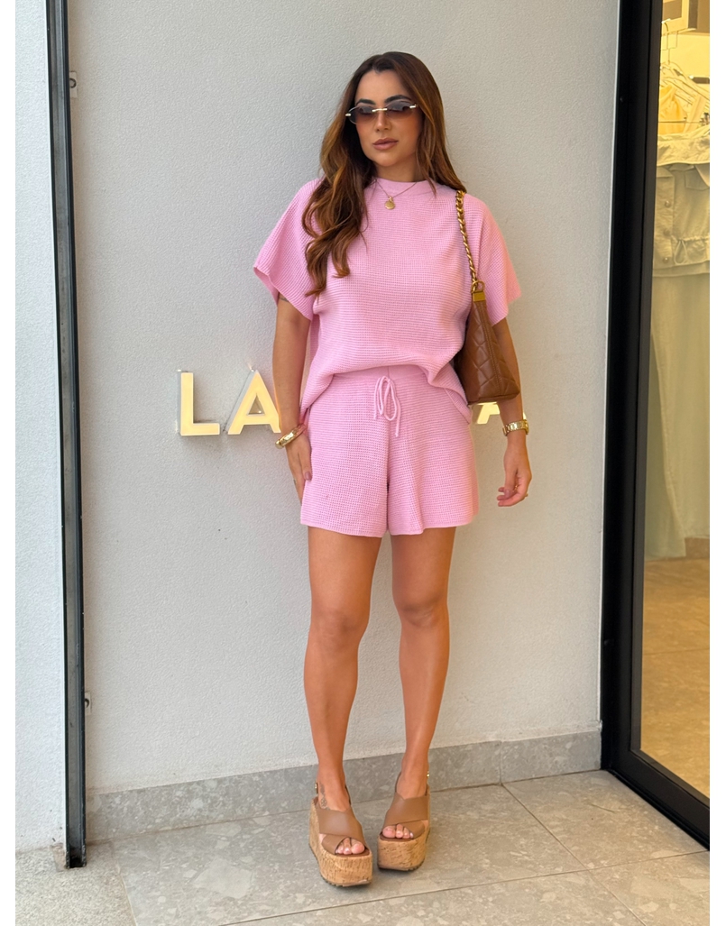 Conjunto Tricot Bella Rosa