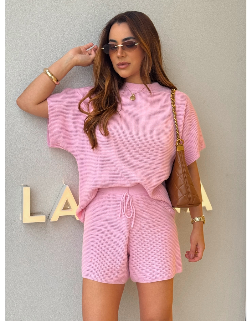 Conjunto Tricot Bella Rosa