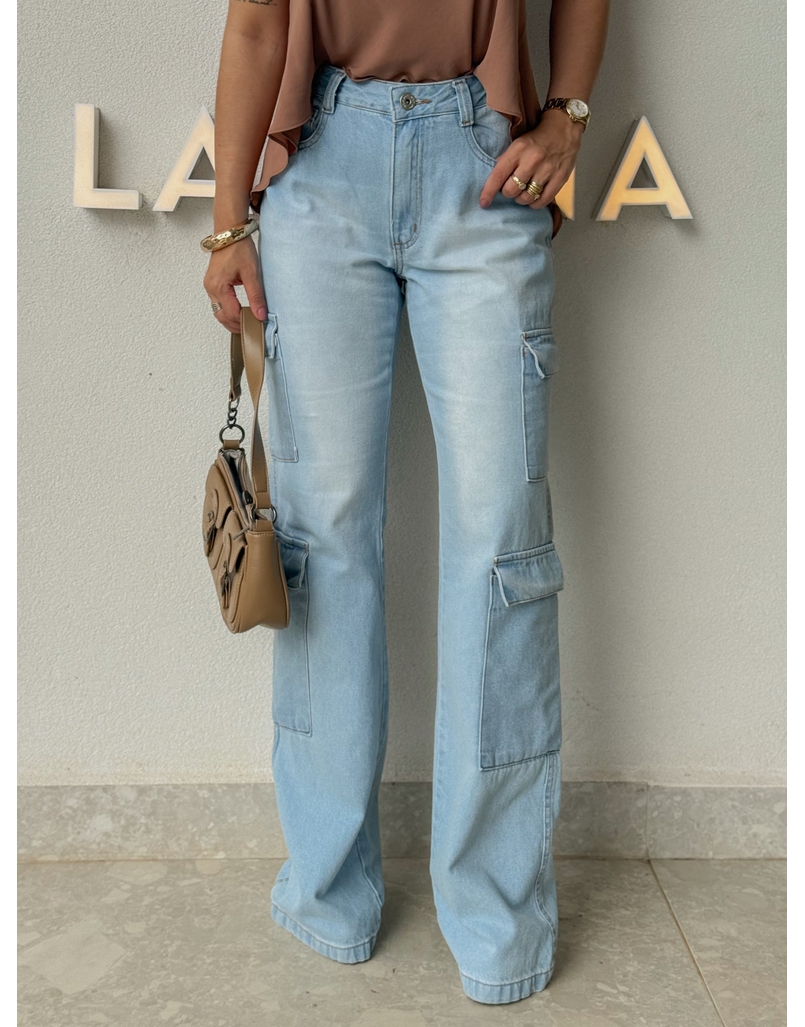 Calça Cargo Jeans 