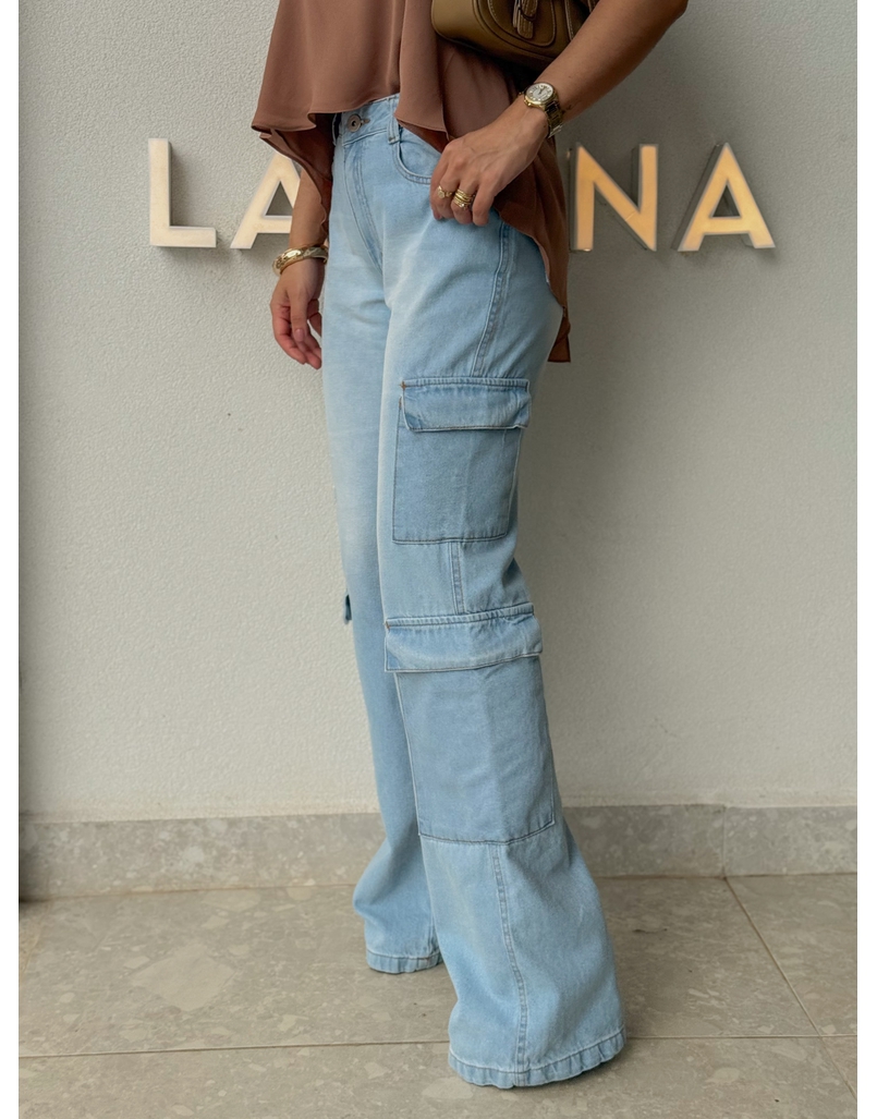 Calça Cargo Jeans 