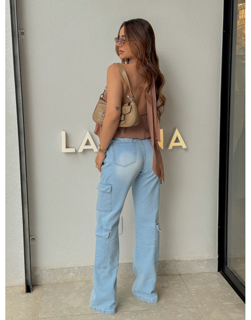 Blusa Frente Única Emma Marrom