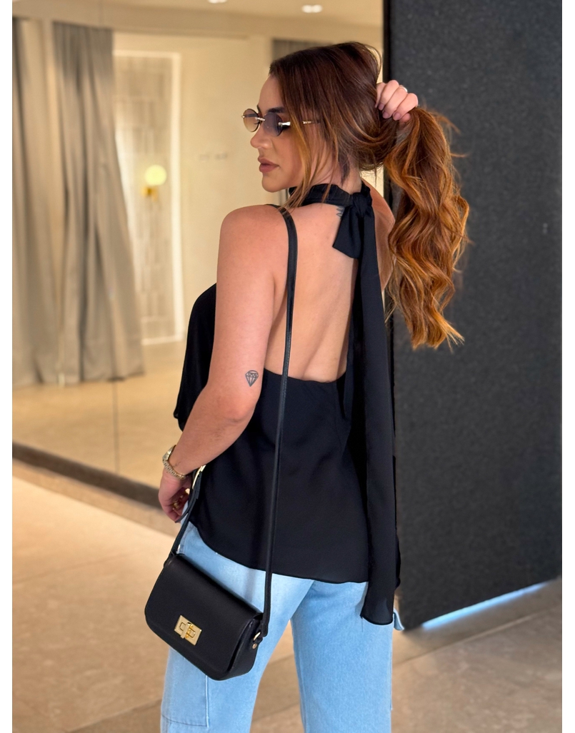 Blusa Frente Única Emma Preta