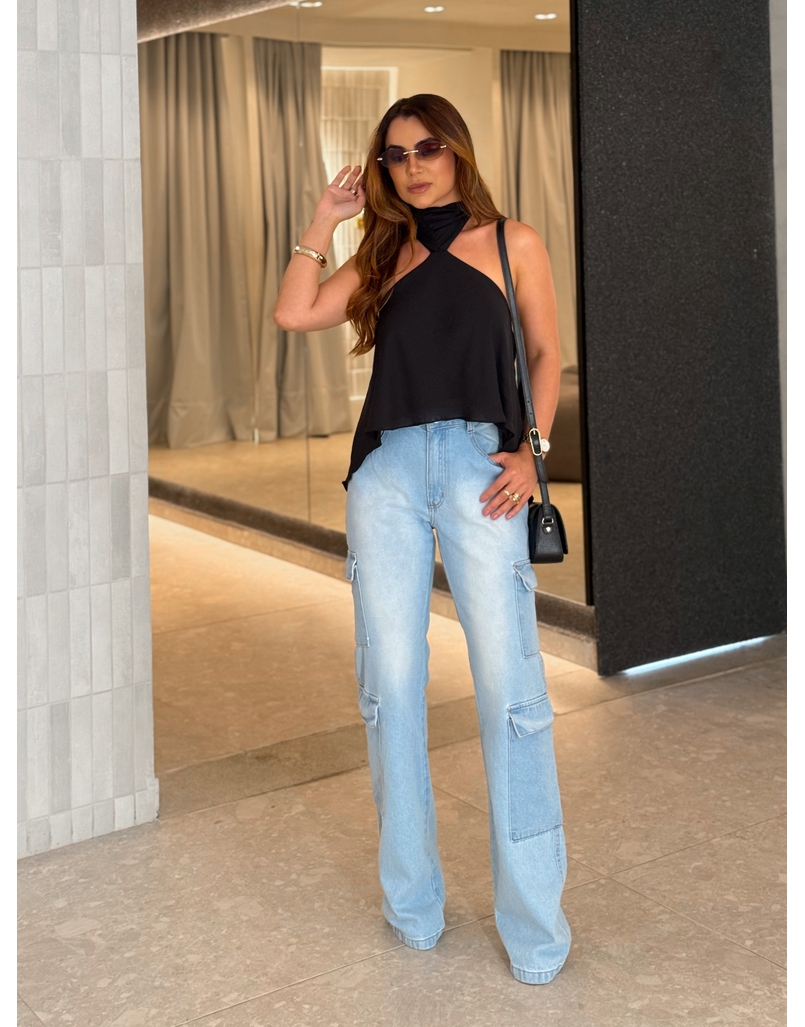 Blusa Frente Única Emma Preta