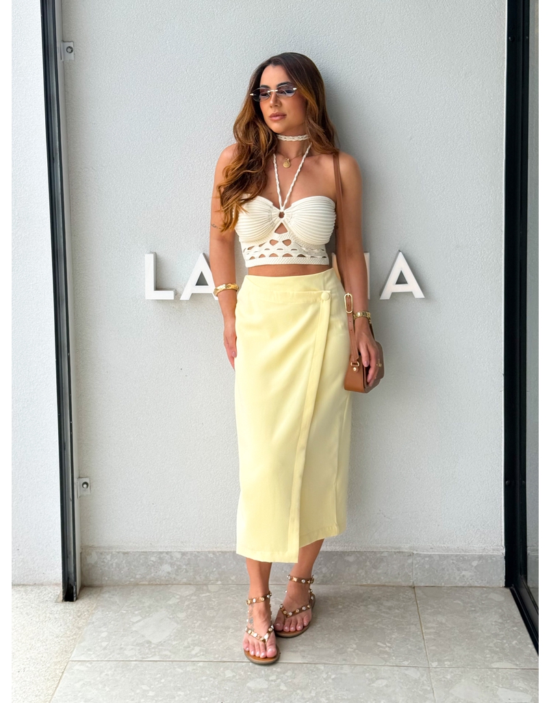 Saia Midi Mila Manteiga