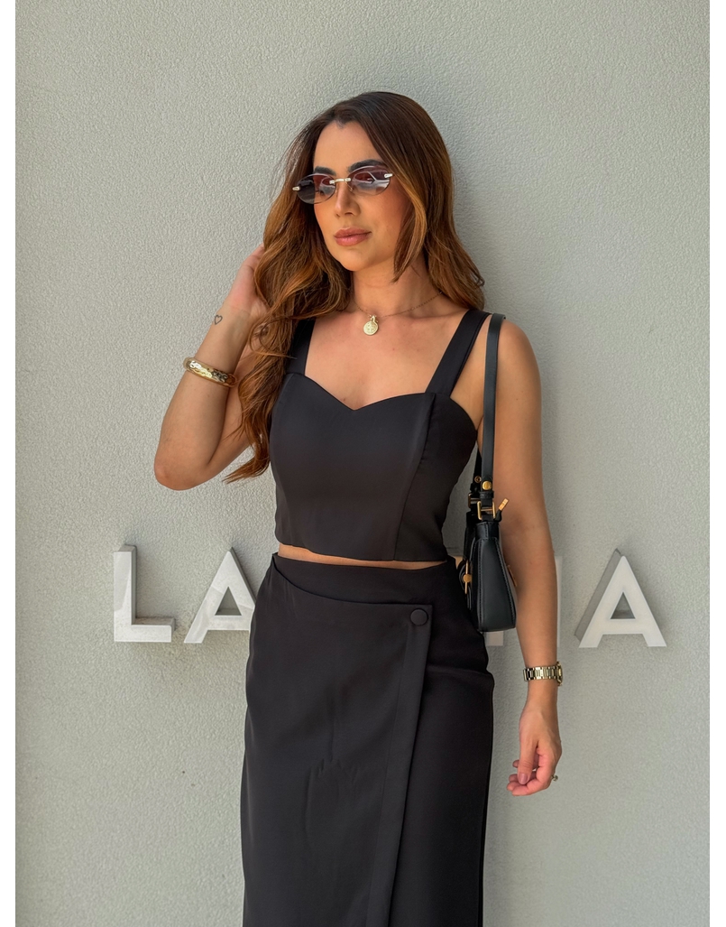 Blusa Alfaiataria Eva Preta