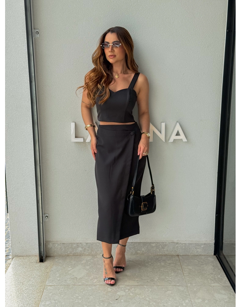 Blusa Alfaiataria Eva Preta