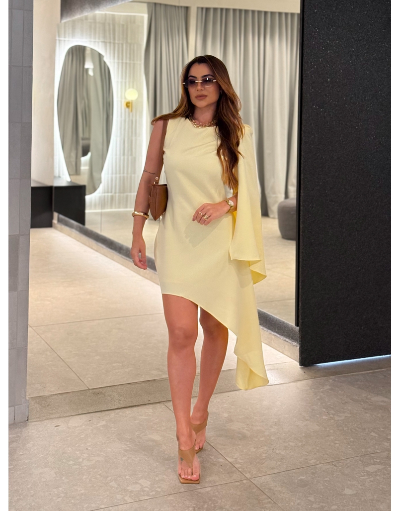Vestido Alfaiataria Natamy Amarelo